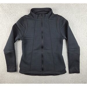 Under Armour Storm Gatorade Jacket Womens Small Black Ribbed Full Zip Active